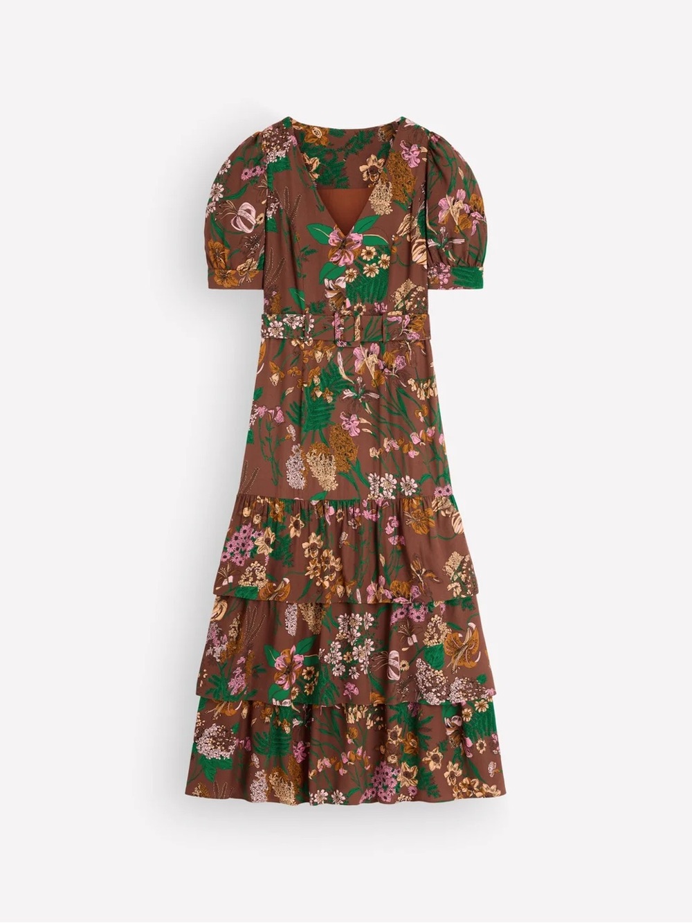 NWT BODEN V Neck Layered Dress in Woodland Whimsical Flora - Picture 7 of 12